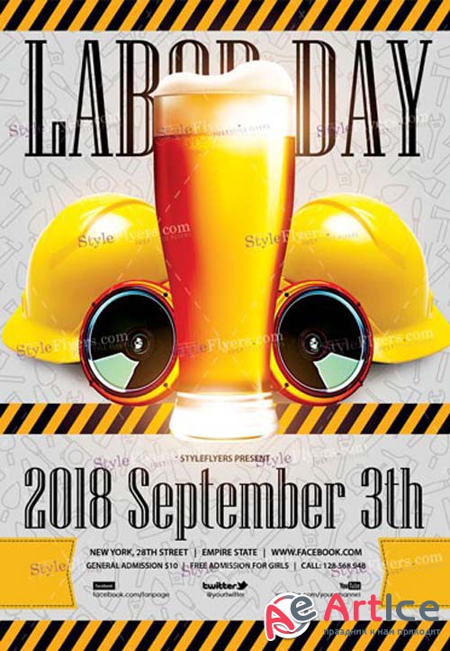 Labor Day V14 2018 PSD Flyer Template