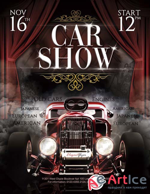 Car Show V5 2018 Flyer PSD Template