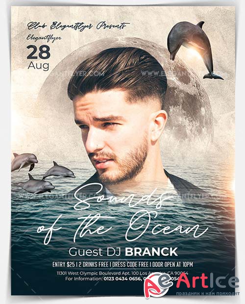 Sounds of the Ocean V1 2018 Flyer PSD Template