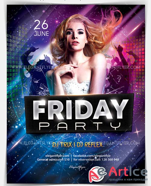 Friday Party V18 2018 Flyer PSD Template