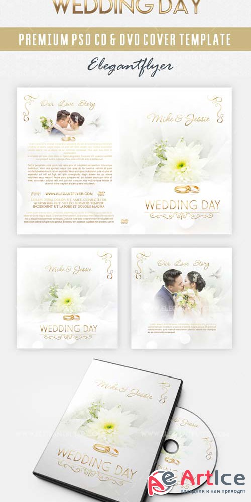 Wedding V2 2018 CD & DVD Cover Template