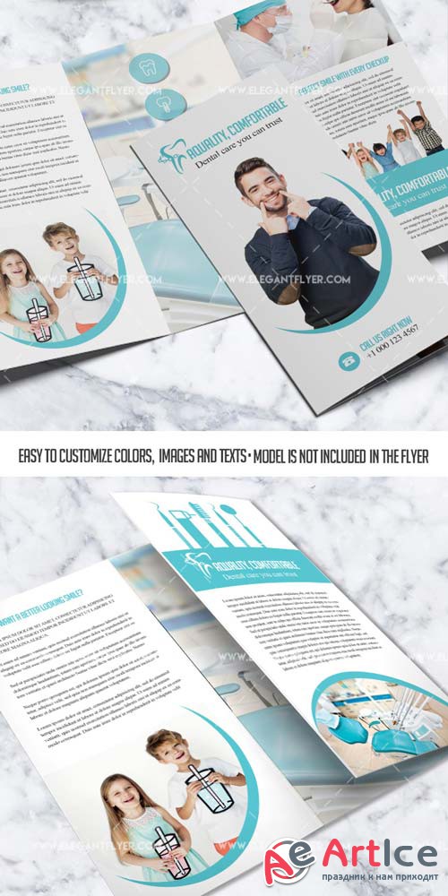 Dental V11 2018 Tri-Fold Brochure PSD Template