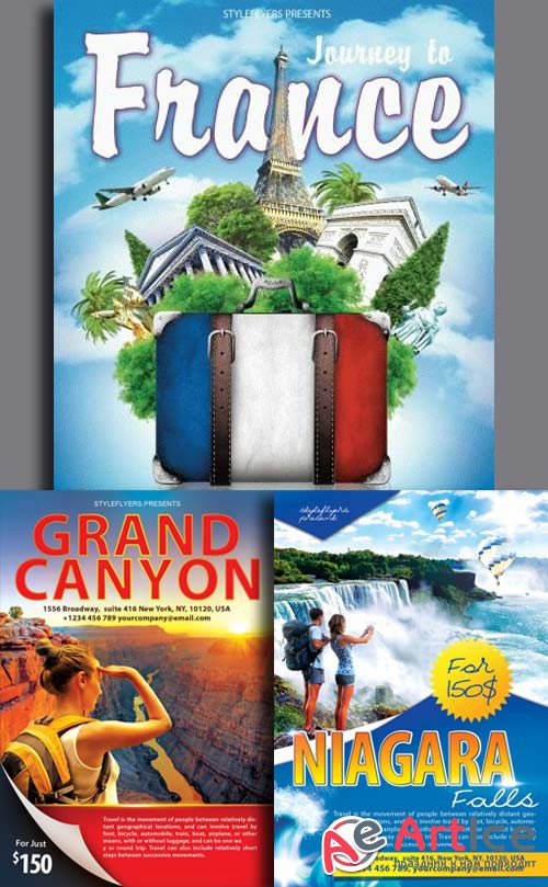 Travel Flyer 3in1 Flyer V2 Template