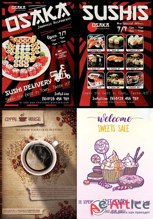 Food Flyer 3in1 V1 Flyer Template