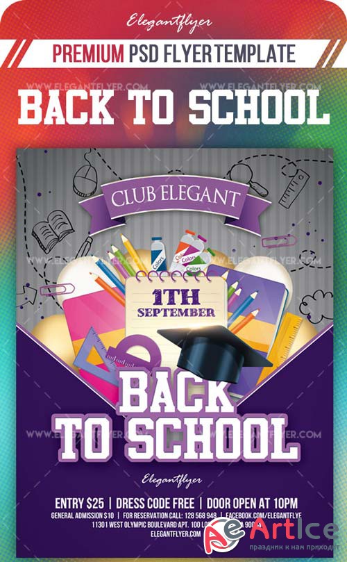 Back to School V33 2018 Flyer PSD Template