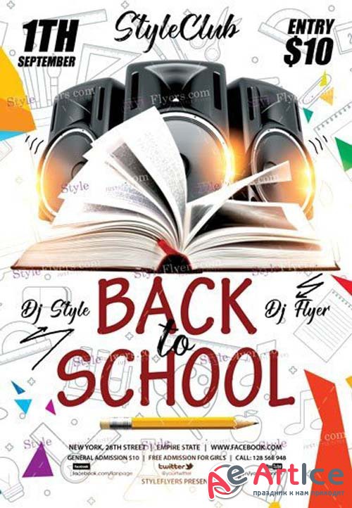 Back To School V45 2018 PSD Flyer Template