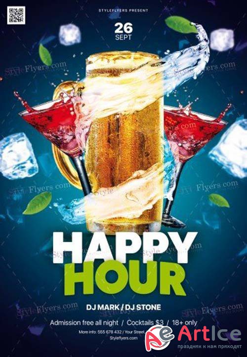 Happy Hour V11 2018 PSD Flyer Template