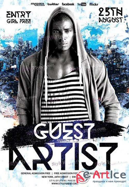 Guest Artist V18 2018 PSD Flyer Template