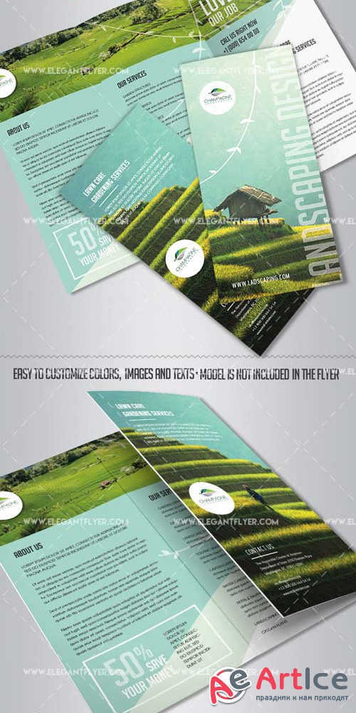 Landscaping V1 2018 Tri-Fold PSD Brochure Template