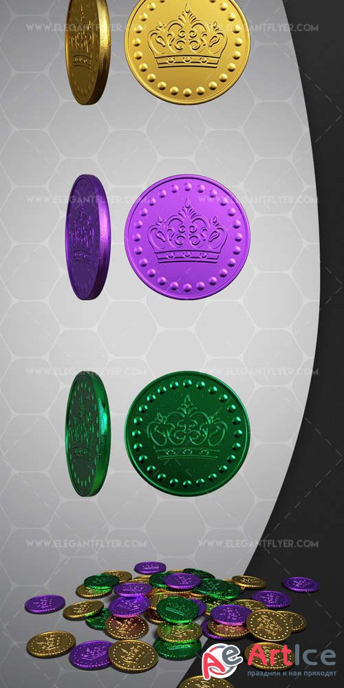 Coins V1 2018 3d Render Templates