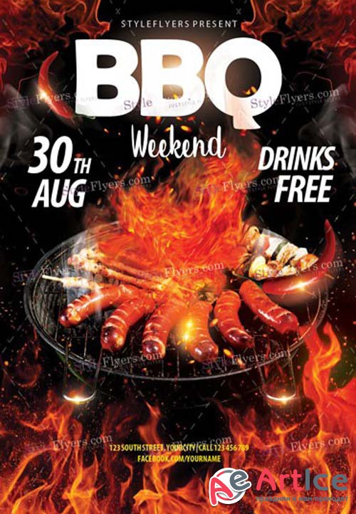 BBQ Weekend V14 2018 PSD Flyer Template