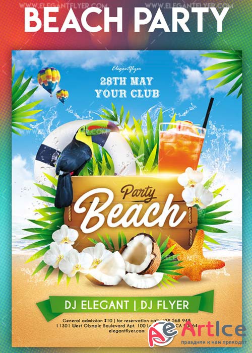 Beach Party V41 2018 Flyer PSD Template