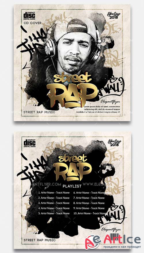 Street Rap V3 2018 CD Cover Template