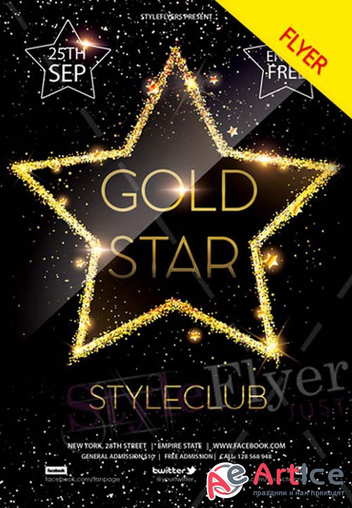 Gold Star V1 2018 PSD Flyer Template