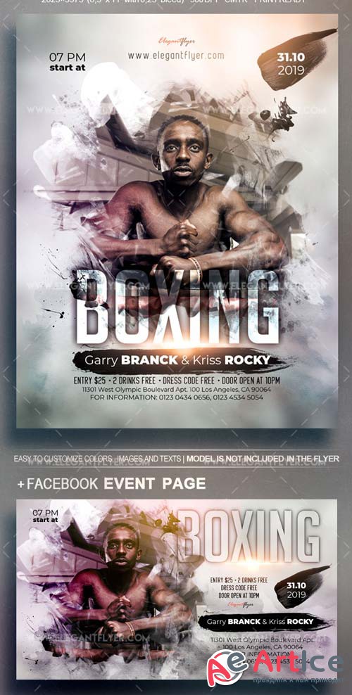 Boxing Event V38 2018 Flyer PSD Template