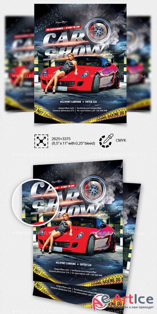 Car Show V8 2018 Flyer PSD Template