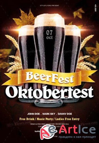 Oktoberfest Festival V6 2018 PSD Flyer Template