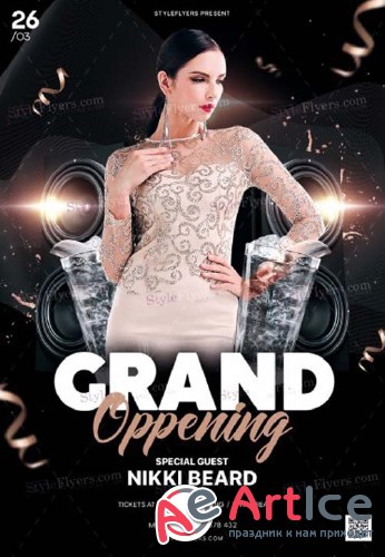 Grand Oppening V20 2018 PSD Flyer Template