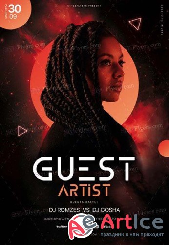 Guest Artist V44 2018 PSD Flyer Template