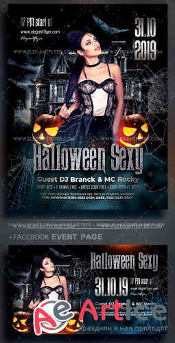 Halloween Sexy V28 2018 Flyer PSD Template