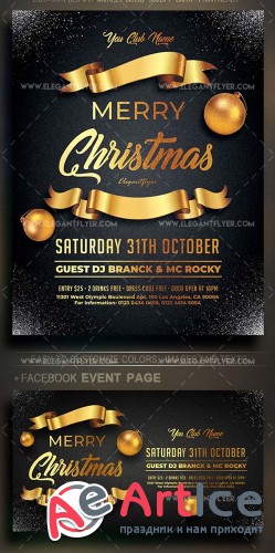 Merry Christmas V2 2019 Flyer PSD Template