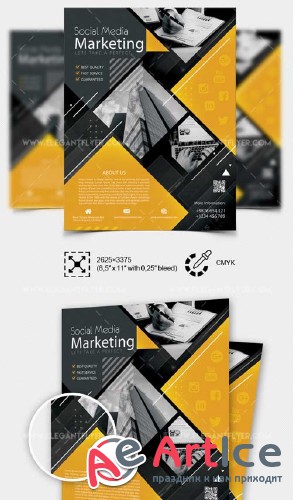 Social Media Marketing V7 2018 Flyer PSD Template