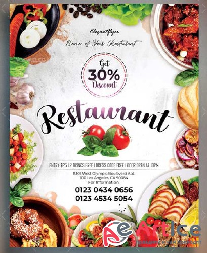 Restaurant V15 2018 Flyer PSD Template