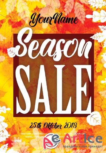 Season Sale V7 2018 PSD Flyer Template