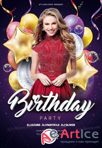 Birthday V34 2018 PSD Flyer Template