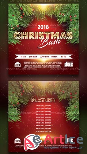 Christmas Bash V7 2018 PSD Premium CD Cover Template