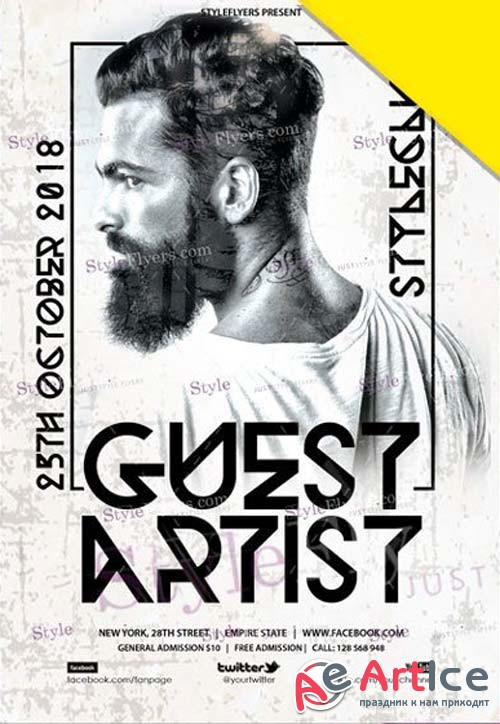 Guest Artist V41 2018 PSD Flyer Template