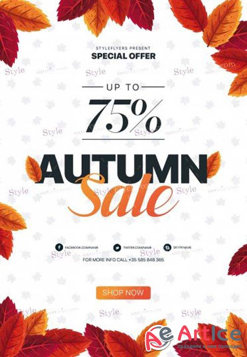 Autumn Sale V12 2018 PSD Flyer Template