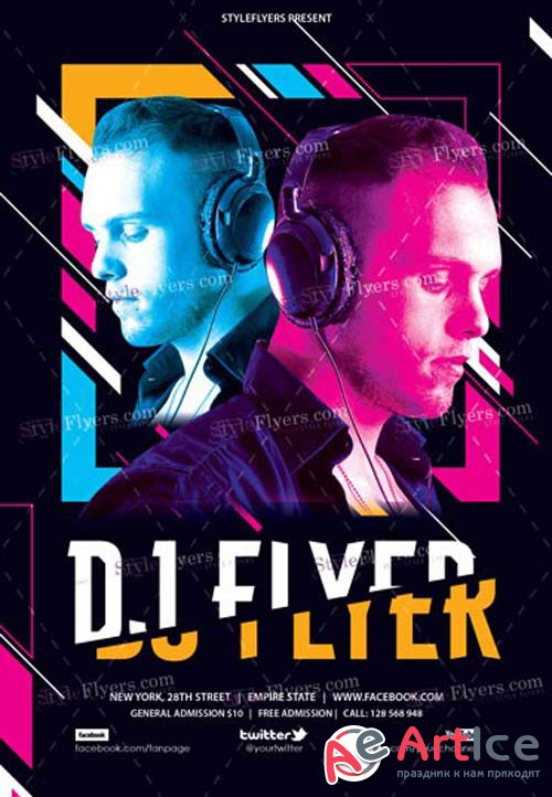 DJ V39 2018 PSD Flyer Template