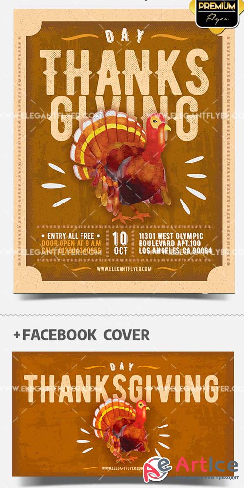 Thanksgiving V4 2018 Flyer PSD Template