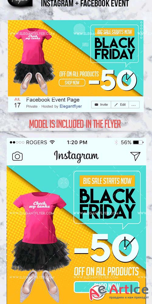 Animated Instagram V25 2018 + Facebook Flyer Template