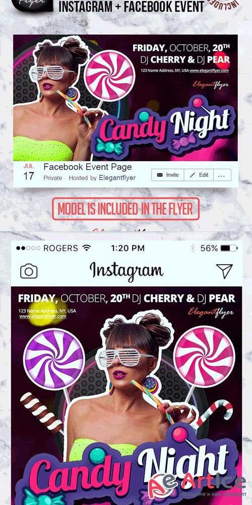 Animated Instagram V24 2018 + Facebook Flyer Template