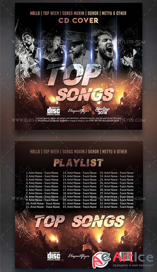 Top Songs V7 2018 CD Cover Template