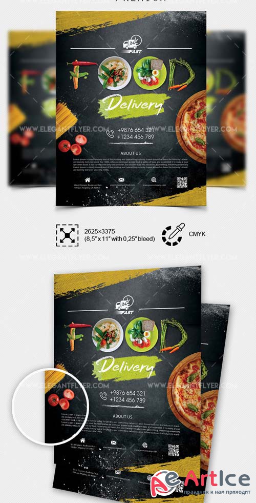 Food Delivery V7 2018 PSD Flyer Template