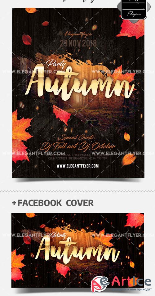 Autumn Party V17 2018 PSD Flyer Template