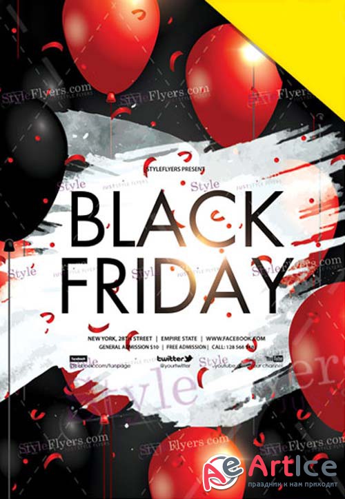 Black Friday V34 2018 PSD Flyer Template