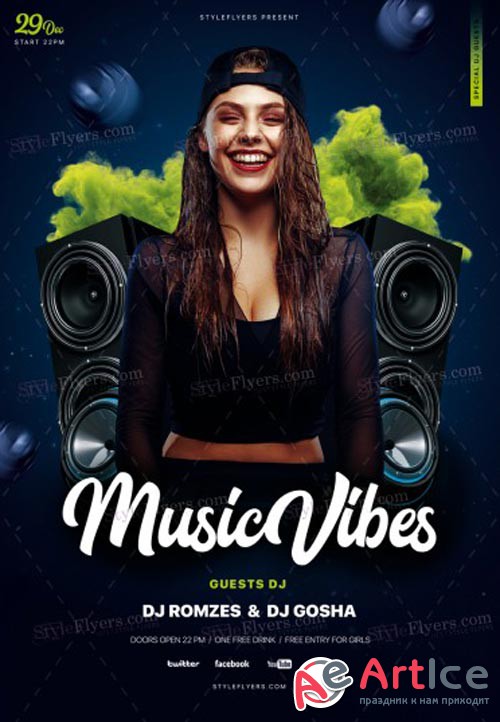 Music Vibe V1 2018 Psd Flyer Template