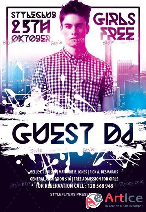 Guest Dj V44 2018 PSD Flyer Template