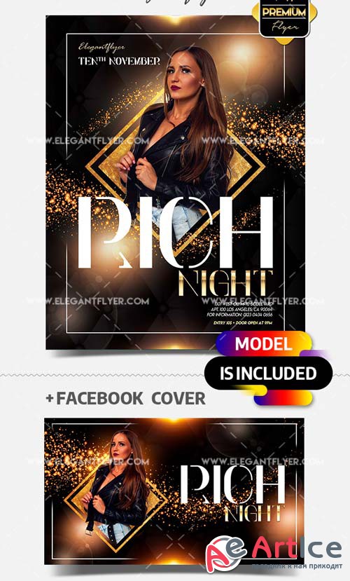 Rich Club Night Party V1 2018 Flyer PSD Template