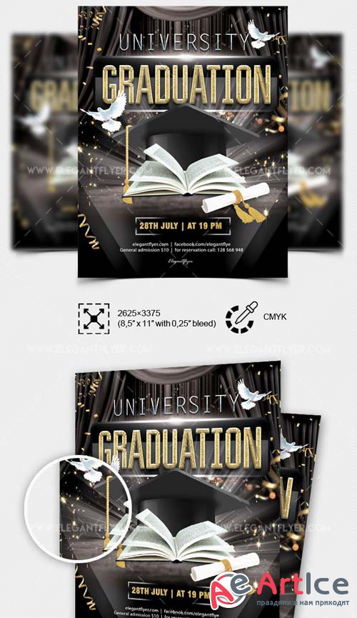 University Graduation V4 2018 Flyer in PSD