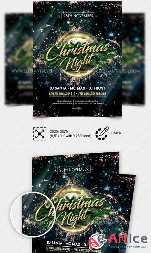 Gala Christmas Night V1 2018 PSD Flyer Template