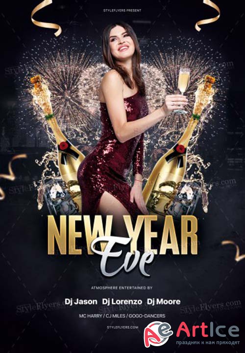 New Year Eve V51 2018 PSD Flyer Template