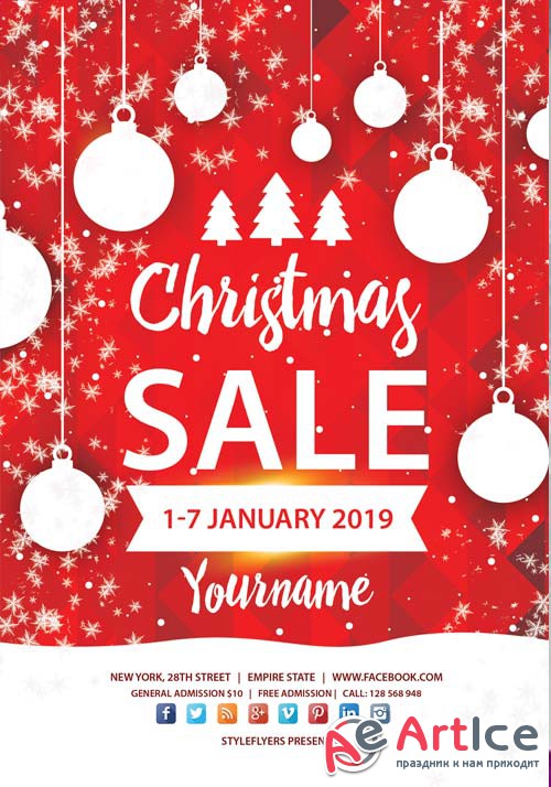 Christmas Sale V64 2018 PSD Flyer Template