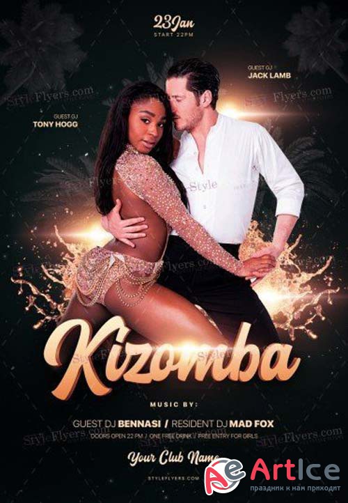 Kizomba V11 2018 PSD Flyer Template