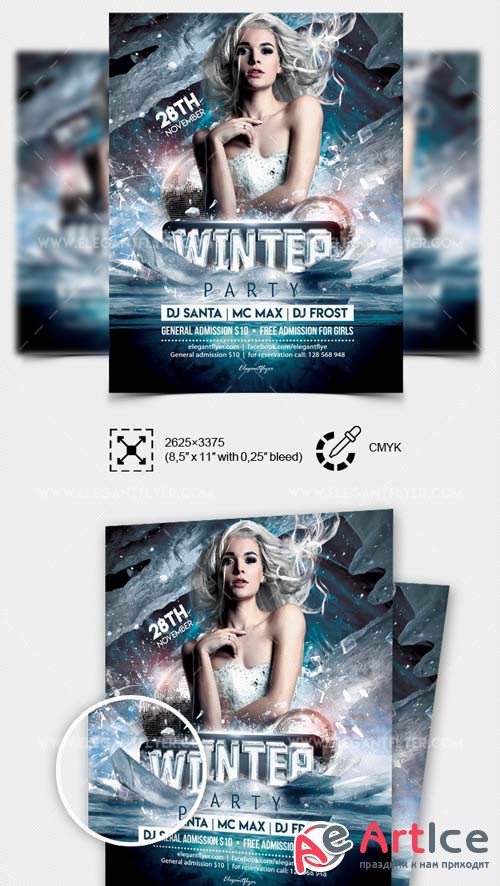 Winter Party V11 2018 Flyer PSD Template