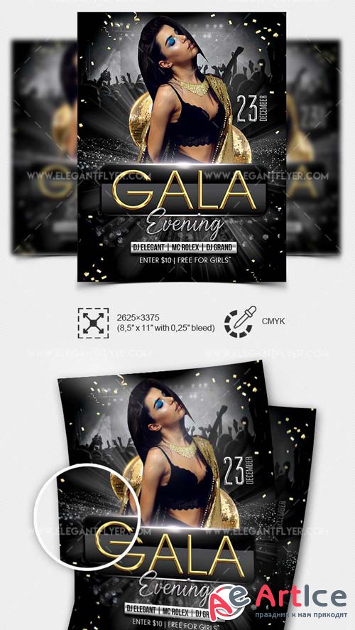 Gala Evening Party V7 2018 PSD Flyer Template